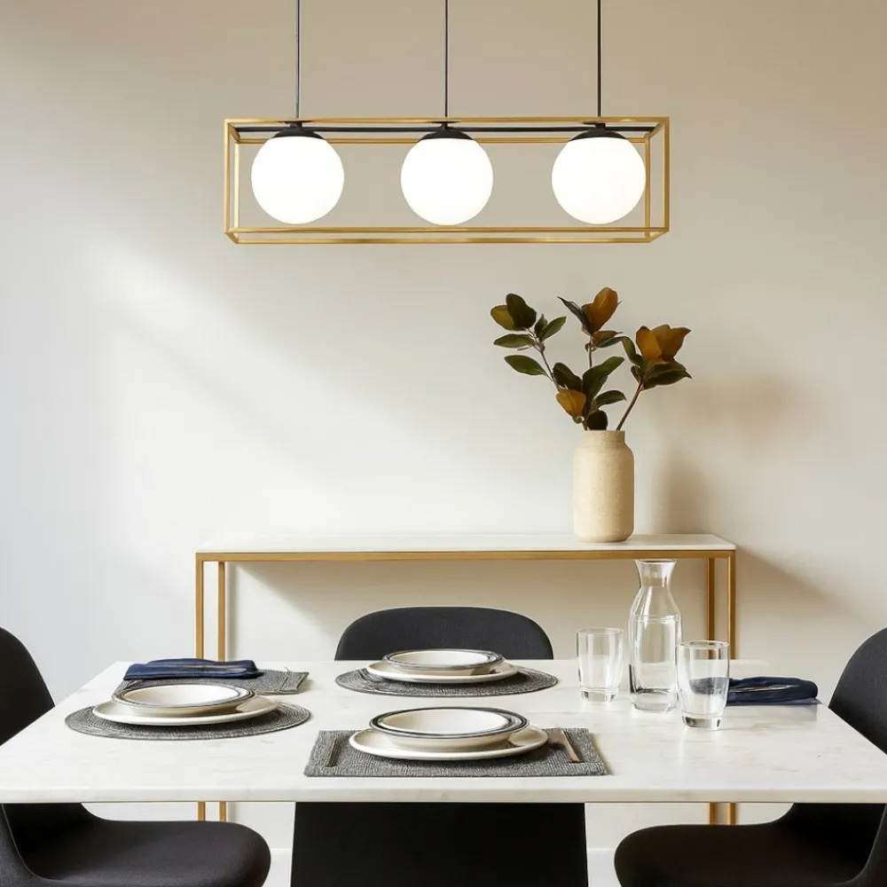 Lampadari Moderni-Ideal Lux Lingotto sp3 lampadario particolare per soggiorno oro ottone nero