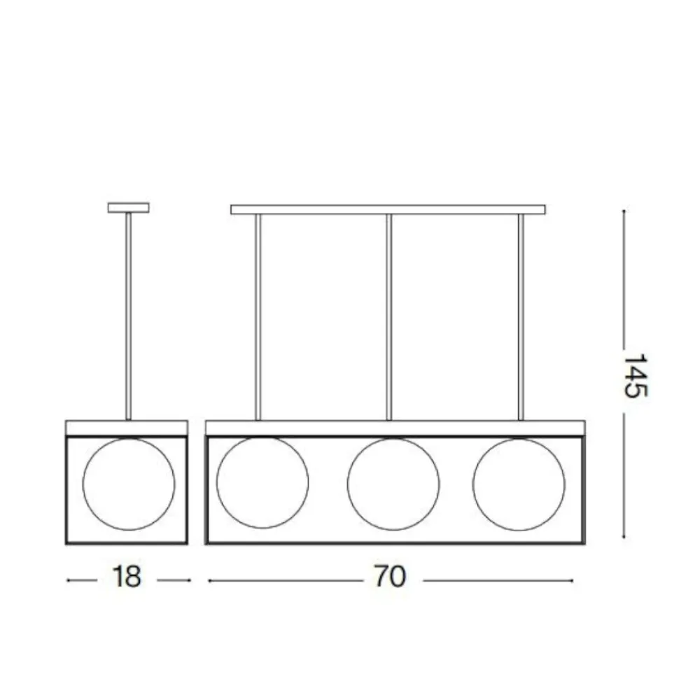 Lampadari Moderni-Ideal Lux Lingotto sp3 lampadario particolare per soggiorno oro ottone nero