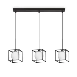 Lampadari Moderni-Ideal Lux Lingotto sp3 single lampadario per soggiorno nero