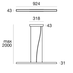 Lampadari Moderni-Linea Light Lira lampadario moderno nero per tavolo led