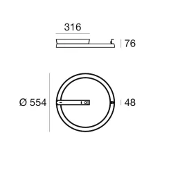 Plafoniere Da Esterno-Linea Light Lira plafoniera per esterno nera ip65 led 3000k