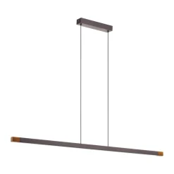 Lampadari Moderni-Eglo Lisciana lampadario moderno legno led per soggiorno