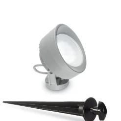 Faretti Da Esterno-Ideal Lux Litio pr1 faretto per esterno con picchetto grigio