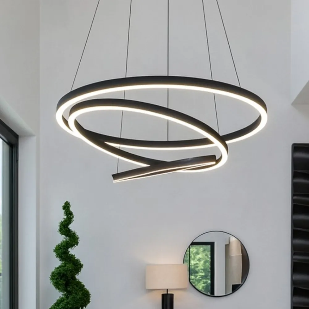 Lampadari Moderni-Eglo Lobinero z lampadario moderno per salotto led da 2700k a 6500k