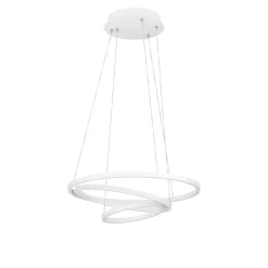 Lampadari Moderni-Eglo Lobinero z lampadario moderno bianco controllo remoto led 2700k a 6500k