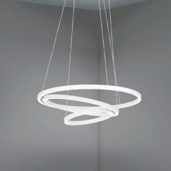 Lampadari Moderni-Eglo Lobinero z lampadario moderno bianco controllo remoto led 2700k a 6500k