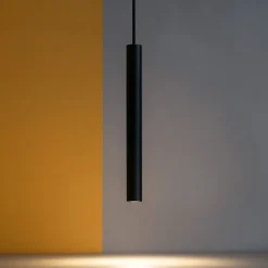 Lampade A Sospensione-Ideal Lux Look sp1 d04 lampada nera a sospensione per isola