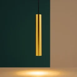 Lampade A Sospensione-Ideal Lux Look sp1 lampada cilindro brunito da comodino