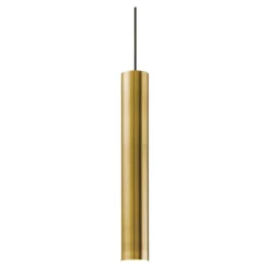 Lampade A Sospensione-Ideal Lux Look sp1 lampada cilindro brunito da comodino