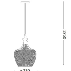 Lampade A Sospensione-Ideal Lux Lord sp1 lampada a sospensione vetro ambra