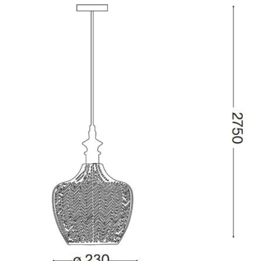 Lampade A Sospensione-Ideal Lux Lord sp1 lampada a sospensione vetro ambra