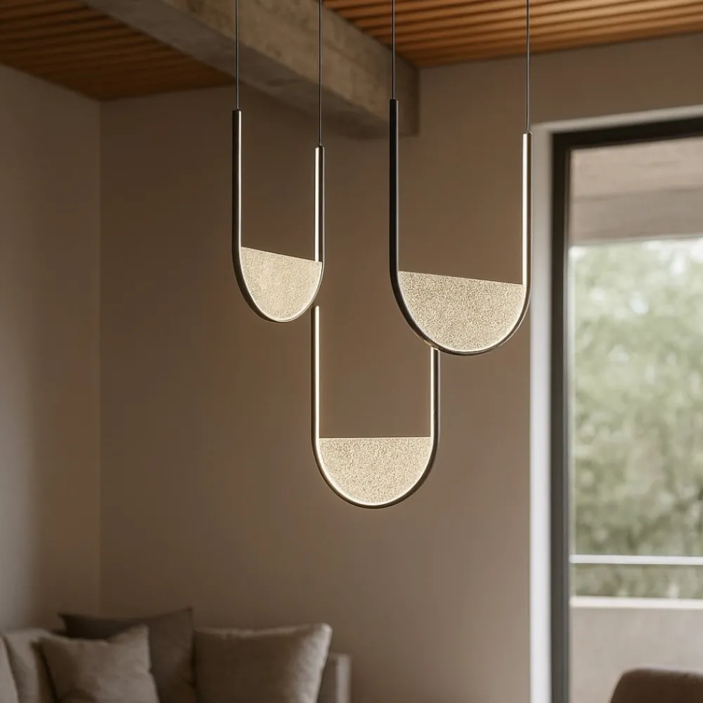 Lampadari Moderni-Ondaluce Lotus 3r nero lampadario moderno vetro nero led
