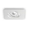 Faretti Da Incasso-Ideal Lux Lounge fi faretto da incasso metallo bianco quadrato orientabile