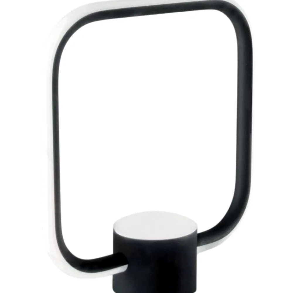 Abat Jour-Ondaluce Lt alfa nero lampada da comodino design moderna