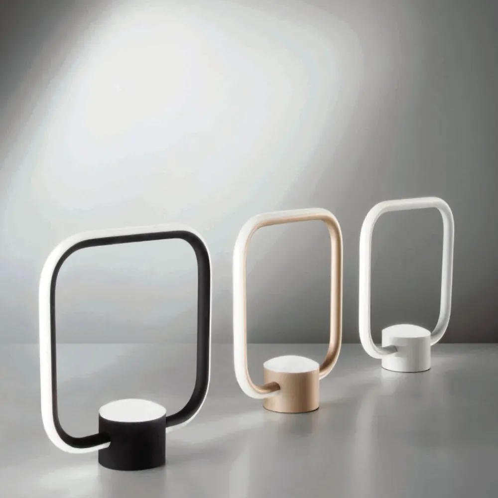Abat Jour-Ondaluce Lt alfa nero lampada da comodino design moderna
