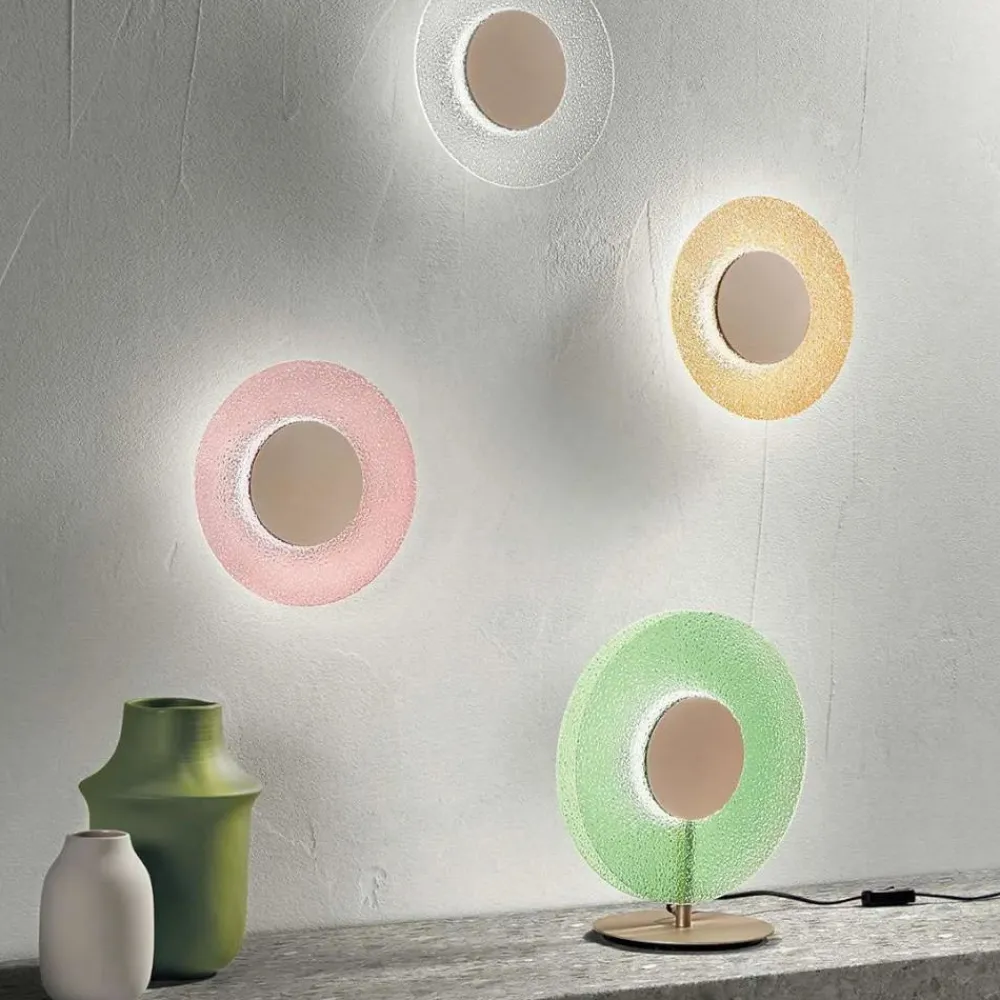 Abat Jour-Ondaluce Lt candy abat-jour moderna vetro verde led design