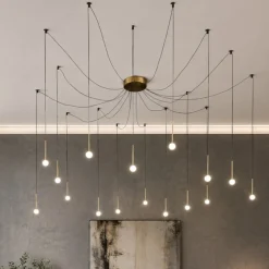 Lampadari Moderni-Ideal Lux Lucciola lampadario led moderno sp16 16w ottone