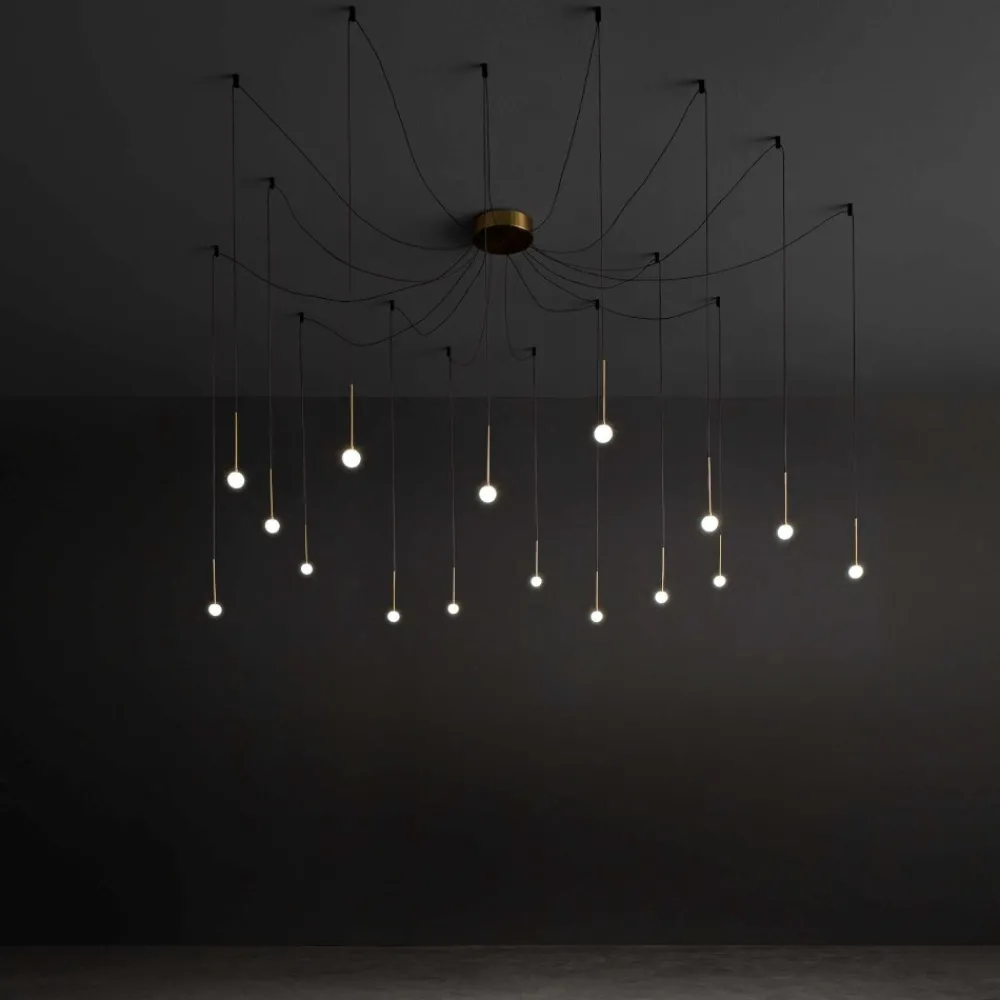 Lampadari Moderni-Ideal Lux Lucciola lampadario led moderno sp16 16w ottone