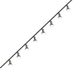 Illuminazione A Binario-Selezionato da Mazzolaluce Luci a binario nero oro 300cm con 8 spot e27 orientabili