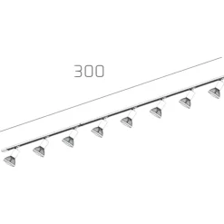 Illuminazione A Binario-Selezionato da Mazzolaluce Luci a binario nero oro 300cm con 8 spot e27 orientabili