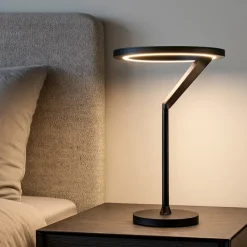Abat Jour-Selezionato da Mazzolaluce Lume da comodino nero abat-jour moderna led dimmerabile