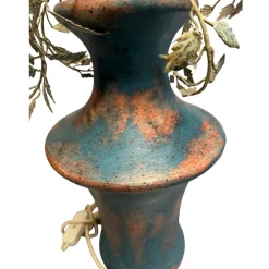 Lampade Da Tavolo-Selezionato da Mazzolaluce Lume lampada da tavolo mechini firenze ferro battuto gocce di murano celeste