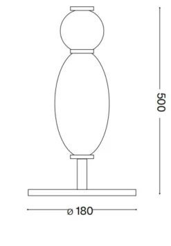 Lampade Da Tavolo-Ideal Lux Lumiere tl lampada da tavolo per soggiorno led 18w 3000k touch dimmer