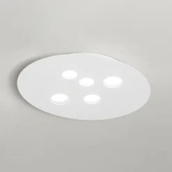 Plafoniere Moderne-Gea Luce Luna tortora plafoniera design moderna