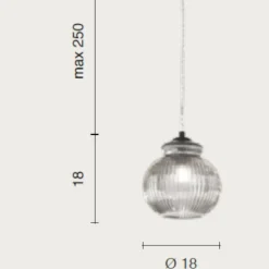 Lampade A Sospensione-Ondaluce Madagascar lampada a sospensione sfera vetro blu ottanio