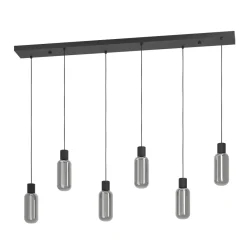 Lampadari Cucina-Eglo Maione lampadario cucina minimal con 6 luci pendenti