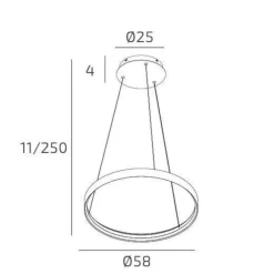 Lampadari Moderni-Top Light Malika lampadario moderno oro rotondo per soggiorno led 42w cct