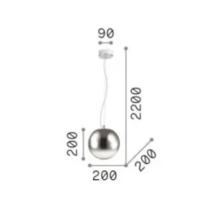 Lampade A Sospensione-Ideal Lux Mapa clear sp1 d20 lampada a sospensione vero ambra