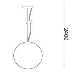 Lampadario Camera Da Letto-Ideal Lux Mapa fade sp1 d40 lampadario boccia di per camera da letto