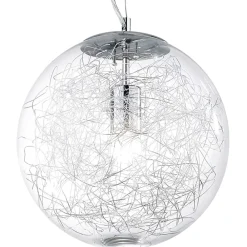 Lampade A Sospensione-Ideal Lux Mapa max sp1 d30 lampada a sospensione sfera vetro