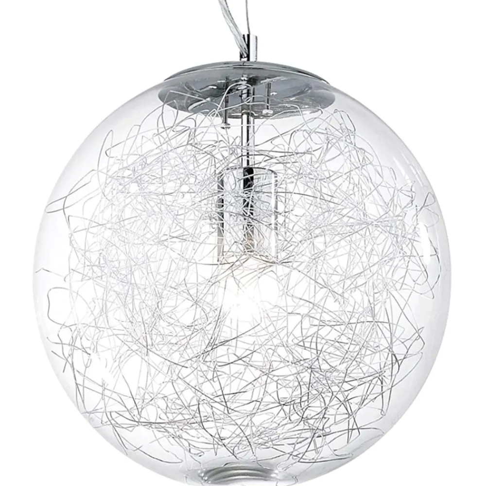 Lampade A Sospensione-Ideal Lux Mapa max sp1 d30 lampada a sospensione sfera vetro