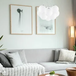 Lampadari Moderni-Ideal Lux Mapa plus sp11 lampadario moderno grappolo sfere di vetro