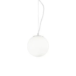 Lampade A Sospensione-Ideal Lux Mapa sp1 d20 lampada a sospensione sfera vetro bianco 20cm