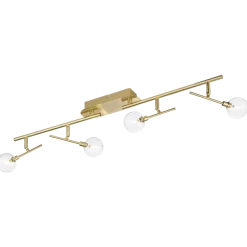 Plafoniere Moderne-Ideal Lux Maracas pl4 plafoniera ottone oro luci orientabili