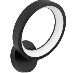 Applique Da Parete-Eglo Marghera z applique da parete moderno nero led rgb da 2700k a 6500k