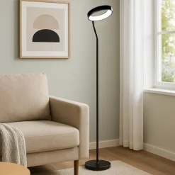 Lampade Da Terra-Eglo Marghera z piantana nera led rgb 2700k a 6500k gestione da remoto
