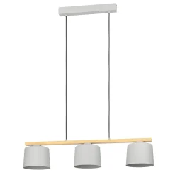 Lampadari Cucina-Eglo Mariel lampadario da cucina moderna colore grigio 3 luci