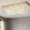 Plafoniere Moderne-Ideal Lux Martinez pl8 plafoniera cristalli molati oro