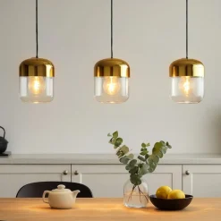 Lampadari Cucina-Eglo Maryvilla lampadario da cucina moderna in vetro