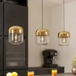Lampadari Cucina-Eglo Maryvilla lampadario da cucina moderna in vetro