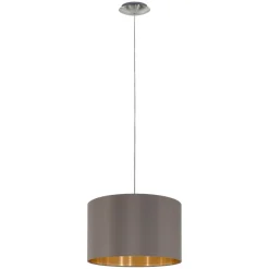 Lampadario Camera Da Letto-Eglo Maserlo lampada a sospensione per cucina con paralume rotondo