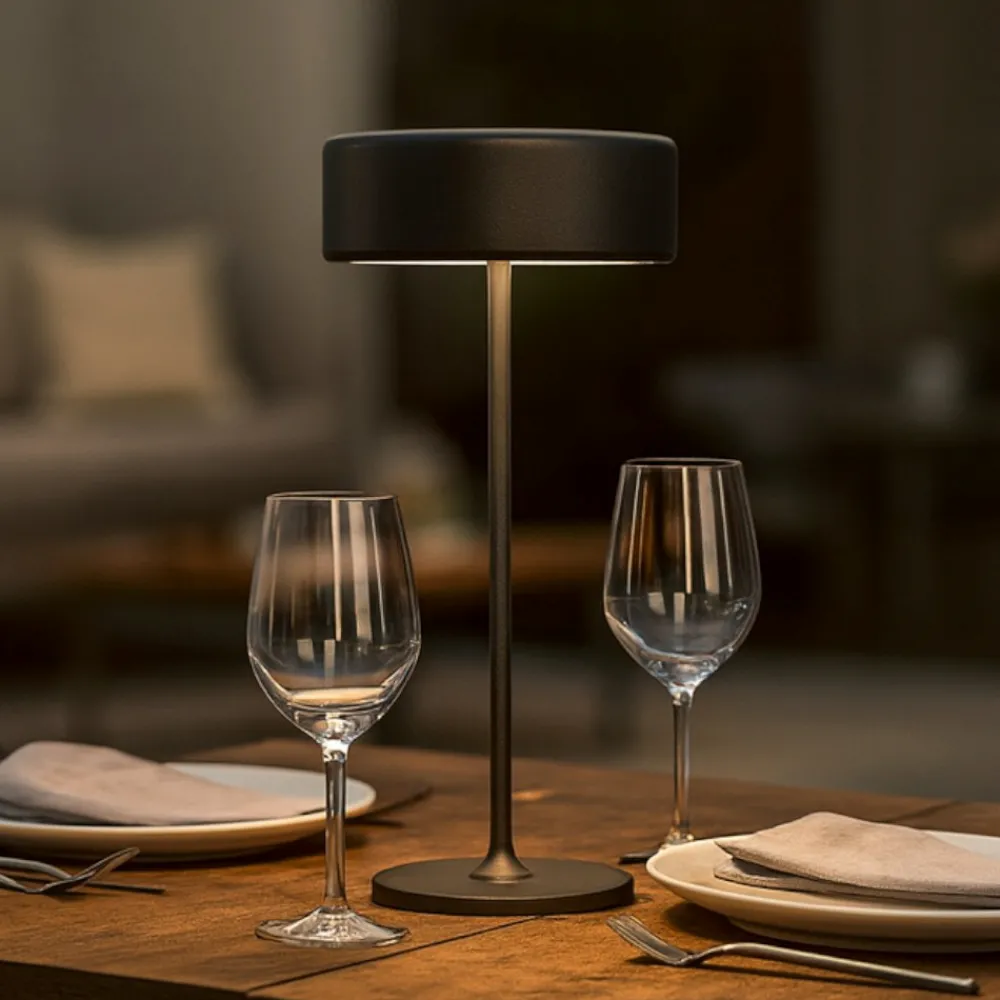 Lampade Da Tavolo-Maytoni ai collaboration lampada da tavoino portatile nera led da 2200k a 4000k