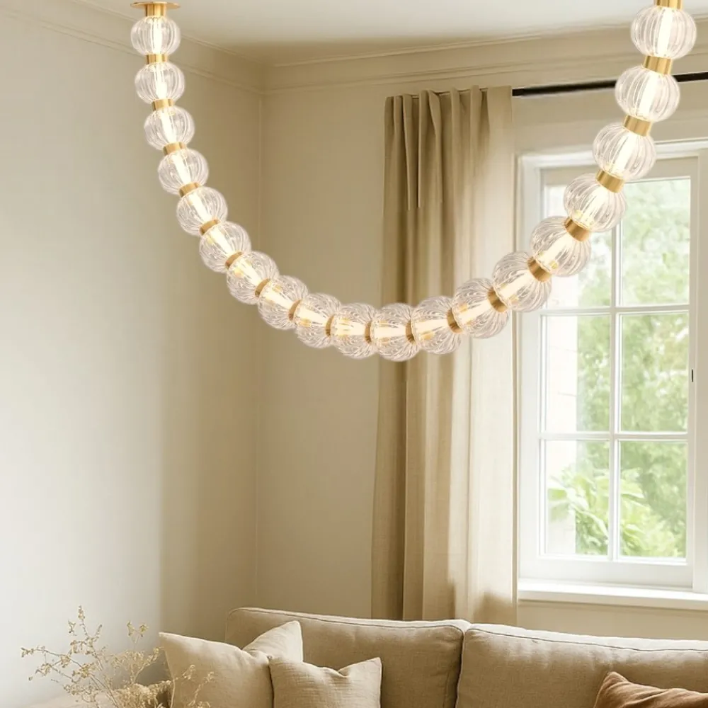 Lampadari Moderni-Maytoni amulet lampadario led 36w 3000k con sfere moderno