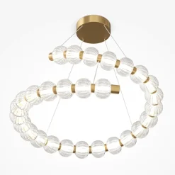 Lampadari Moderni-Maytoni amulet lampadario moderno led 40w 3000k sfere in vetro