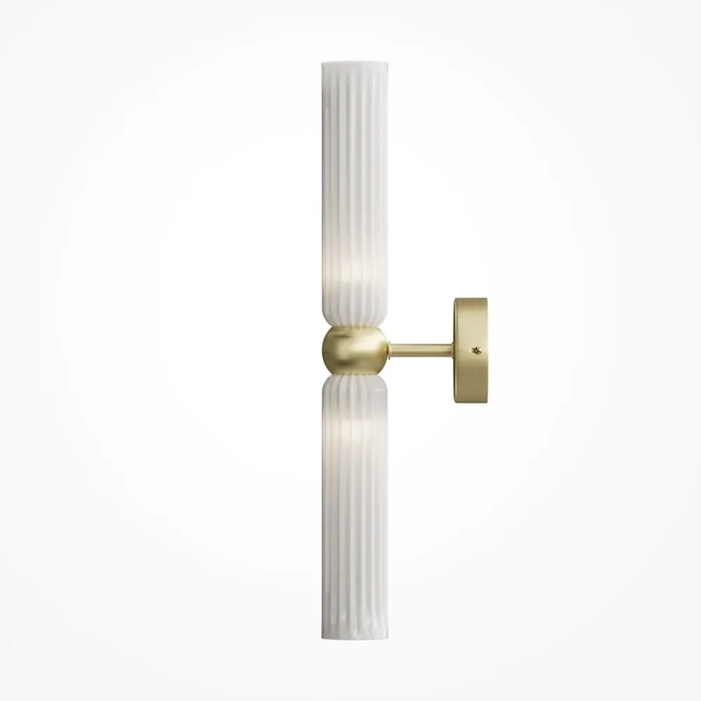 Applique Da Parete-Maytoni antic applique contemporanea 2 luci vetro bianco satinato