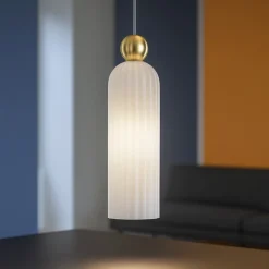 Lampade A Sospensione-Maytoni antic lampada a sospensione per isola cucina in vetro rigato